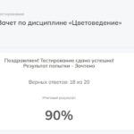 Цветоведение - ответы на тест Педкампус