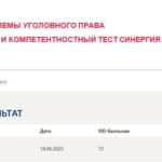 Актуальные проблемы уголовного права. Промежуточные (1-9), итоговый и компетентностный тесты