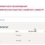 Методология проектного планирования. Итоговый и компетентностный тесты