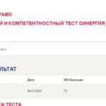 Итоговый результат теста по корпоративному праву