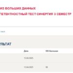 Введение в анализ больших данных. Итоговый и компетентностный тесты
