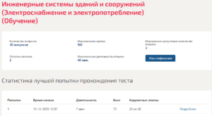 Инженерные системы зданий и сооружений (электроснабжение и электропотребление)
