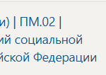 Производственная практика (по профилю специальности) | ПМ.02 | Организационное обеспечение деятельности учреждений социальной защиты населения и органов Пенсионного фонда Российской Федерации