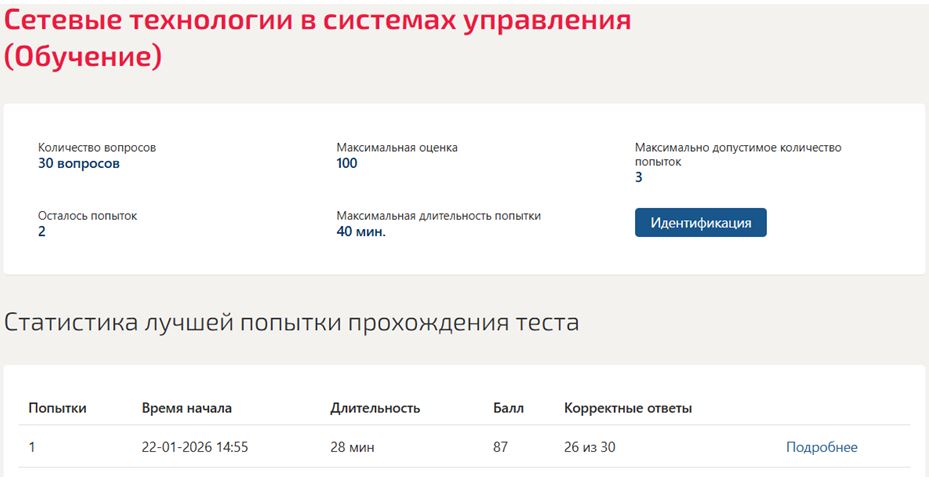Сетевые технологии в системах управления – 4 семестр. МОИ (МТИ) Сетевые технологии в системах управления