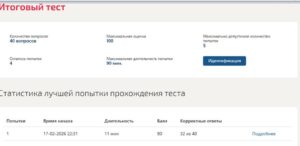 Основы безопасности жизнедеятельности – итоговый тест