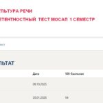 Русский язык и культура речи, итоговый и компетентностный тесты