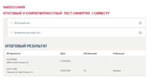 Философия, итоговый и компетентностный тест