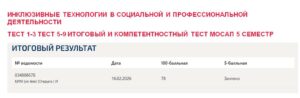 Инклюзивные технологии в социальной и профессиональной деятельности, тест 1-3, тест 5-9, итоговый и компетентностный тест