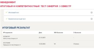 Итоговый и компетентностный тест по менеджменту