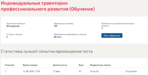 Индивидуальные траектории профессионального развития