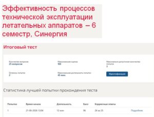 Эффективность процессов технической эксплуатации летательных аппаратов – 6 семестр, Синергия Эффективность процессов технической эксплуатации летательных аппаратов