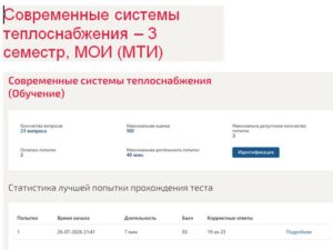 Современные системы теплоснабжения – 3 семестр, МОИ (МТИ) Современные системы теплоснабжения