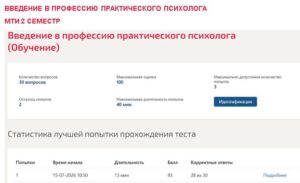 Введение в профессию практического психолога – 2 семестр. МОИ (МТИ) Введение в профессию практического психолога