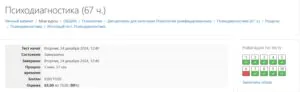 Итоговый тест. Психодиагностика
