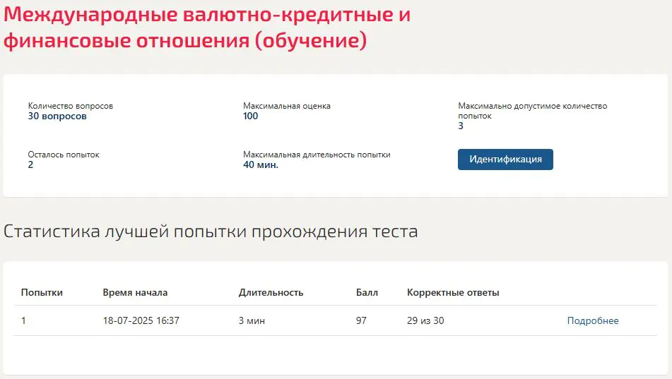 Международные валютно-кредитные и финансовые отношения Международные валютно-кредитные и финансовые отношения - тест Синергия