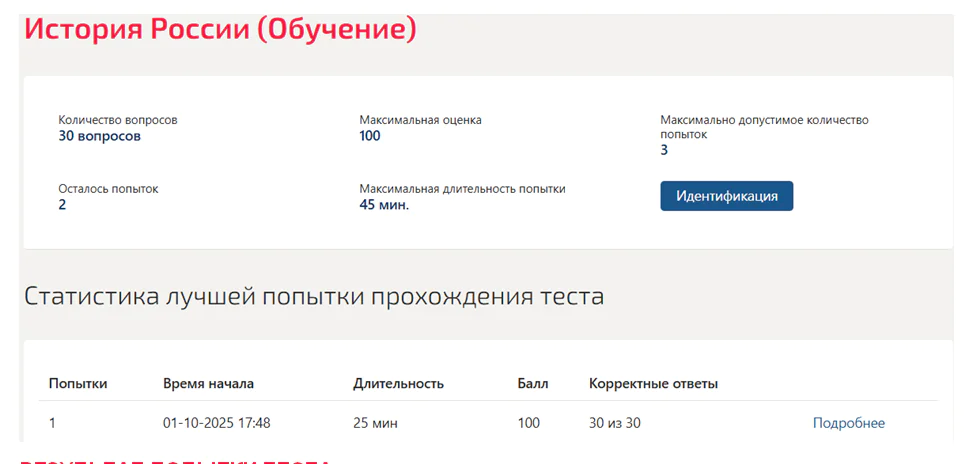 Тест по истории России