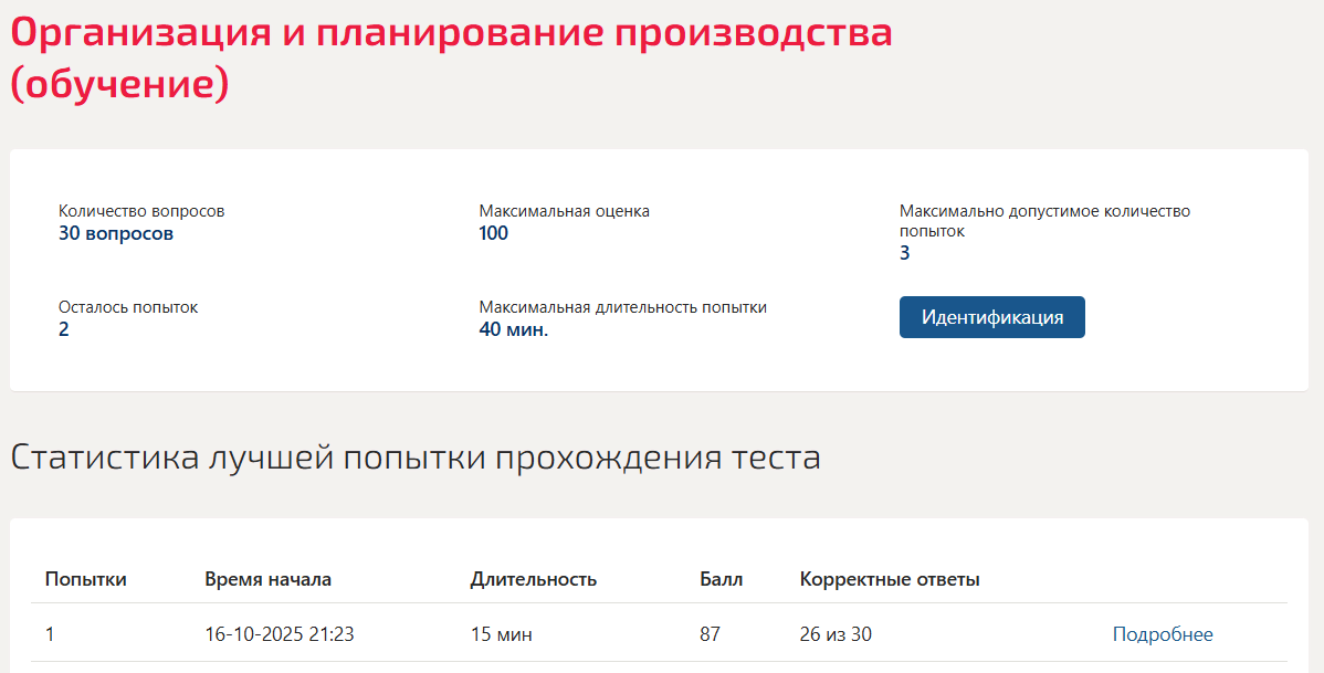 Организация и планирование производства