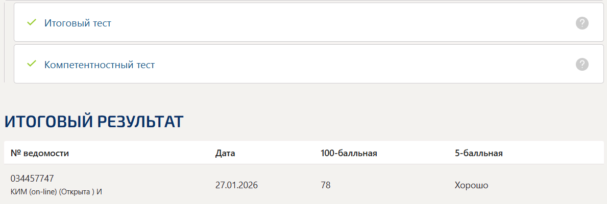 Инвестиционный анализ итоговый и компетентностный тест