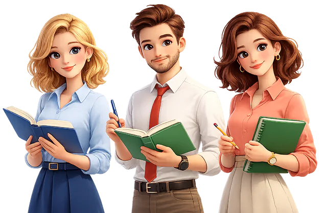 Иллюстрация команды студентов