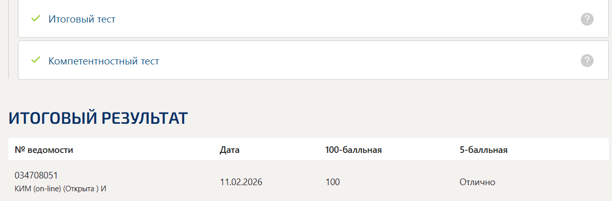 Административное право итоговый и компетентностный тест