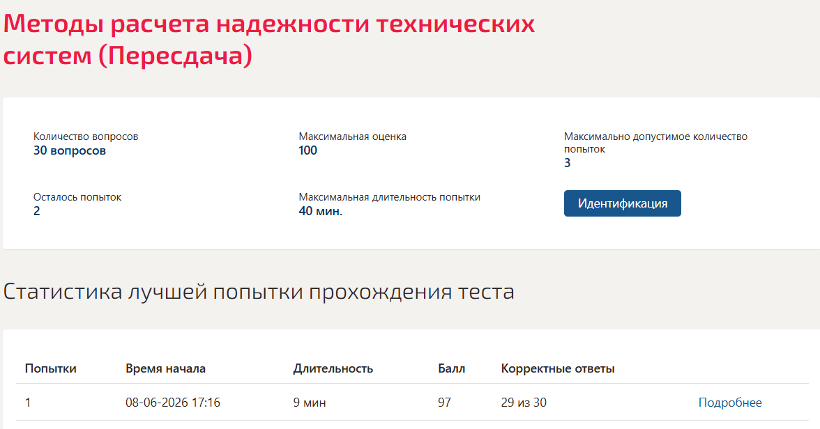 Методы расчета надежности технических систем