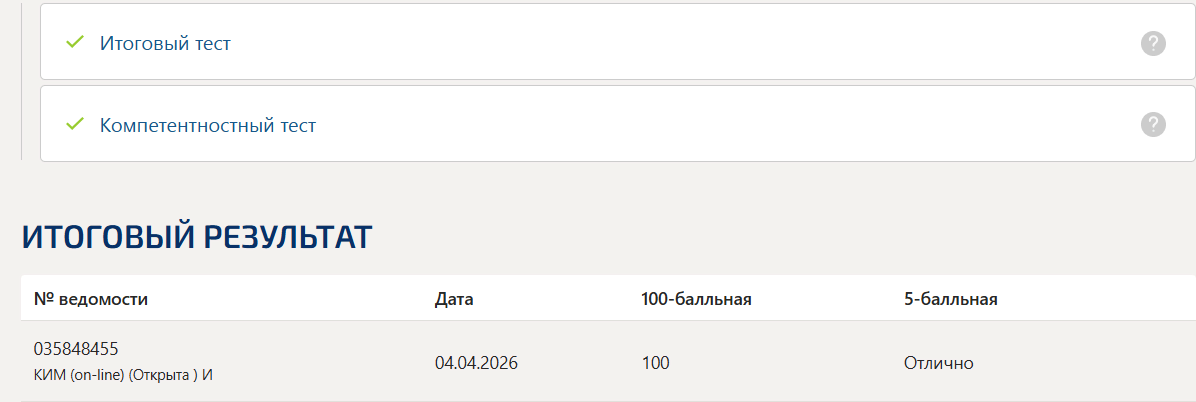 Основы кинематики и динамики мехатронных систем тест 7-12 итоговый и компетентностный тест